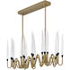 Hestia LED 40 inch Matte Black / Gold / Brushed Gold Chandelier Ceiling Light, Small